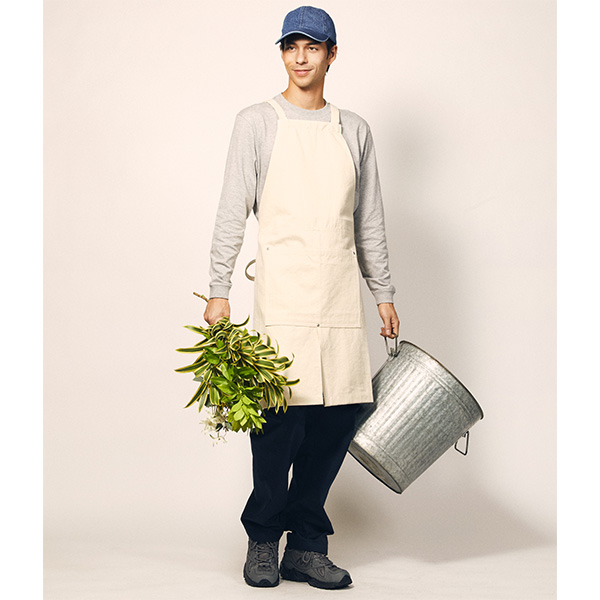 1384-01 ウォッシュキャンバスエプロン（クロスタイプ）（United Athle