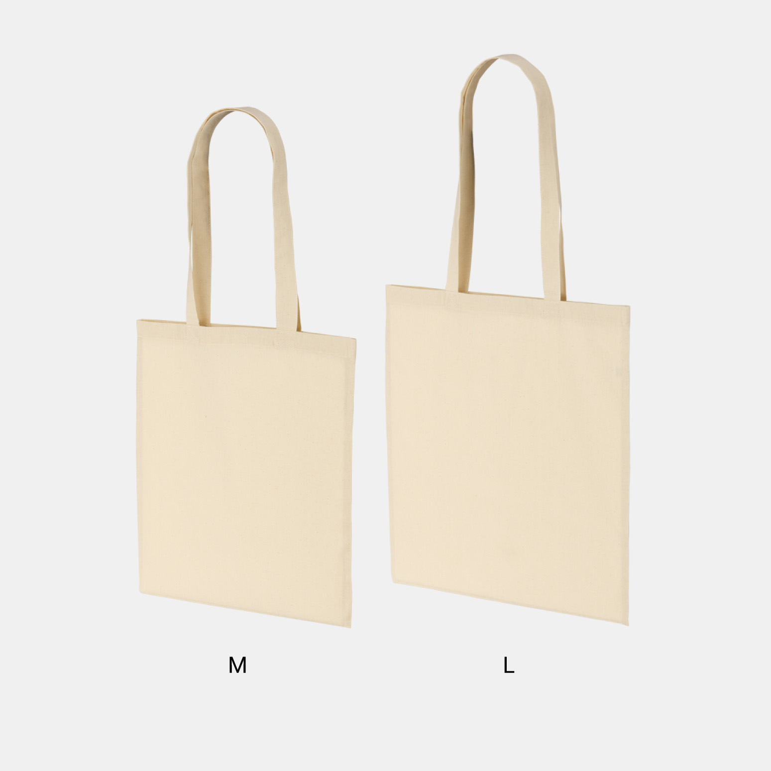 1405-01 デイリー フラット トートバッグ（2個1セット）（M・L