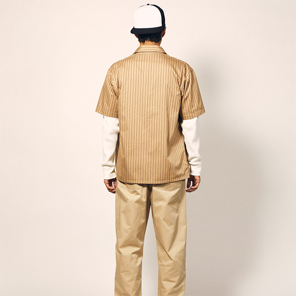 1781-01 T/Cストライプワークシャツ（XS～XL）☆United Athle Works