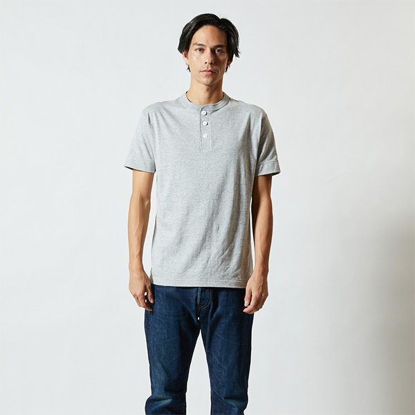 5004-01 5.6オンス ヘンリーネック無地Tシャツ（S～XL）｜United Athle