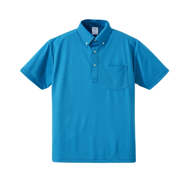 STONE  青 ポロシャツ 5921-01 4.1オンス ドライアスレチックポロシャツ（ボタンダウン